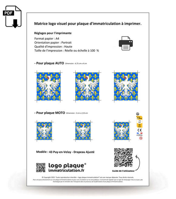 43 Puy-en-Velay - Drapeau Ajusté