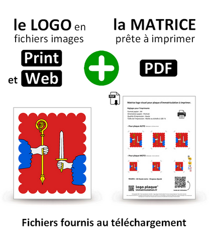 43 Haute-Loire - Adjusted Flag