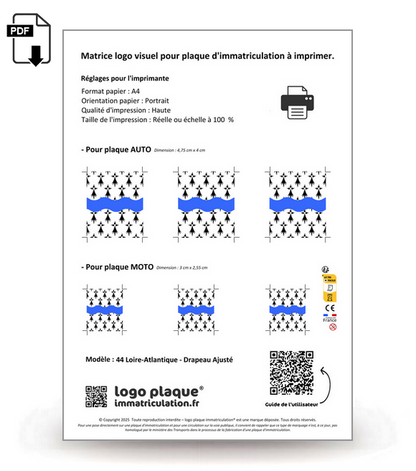 44 Loire-Atlantique - Drapeau Ajusté