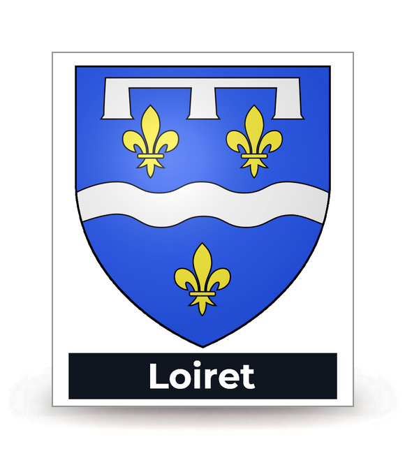 45 Loiret - Blason - Autocollant plaque immatriculation®