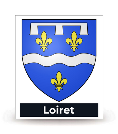 45 Loiret - Blason - Autocollant plaque immatriculation®