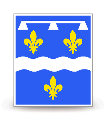45 Loiret - Drapeau Ajusté - Autocollant plaque immatriculation®