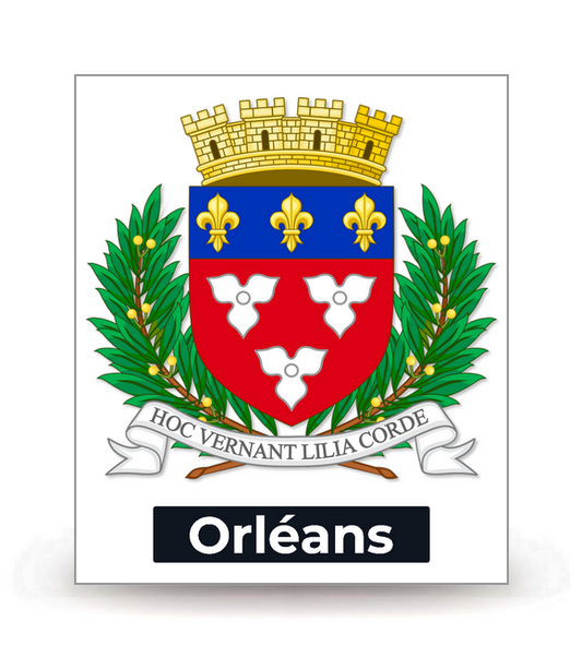45 Orléans - Armoiries - Autocollant plaque immatriculation®