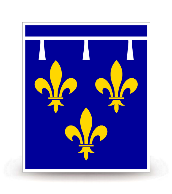 45 Orléans - Drapeau Ajusté - Autocollant plaque immatriculation®