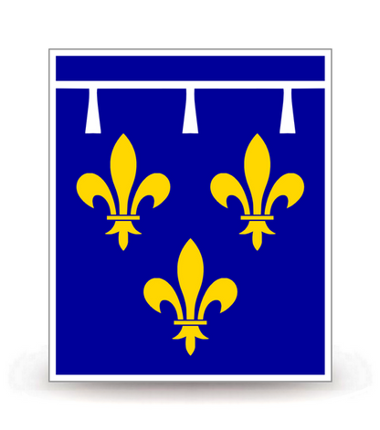 45 Orléans - Drapeau Ajusté - Autocollant plaque immatriculation®