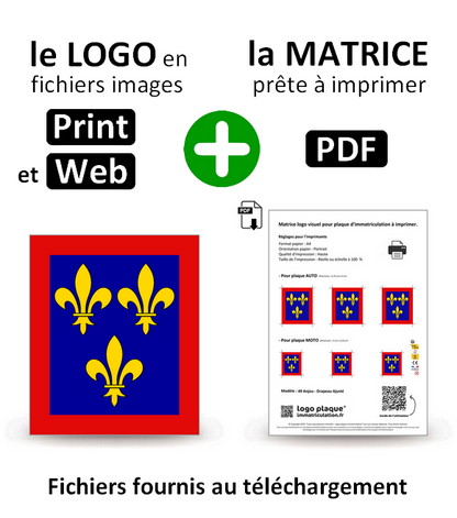 49 Anjou - Drapeau Ajusté