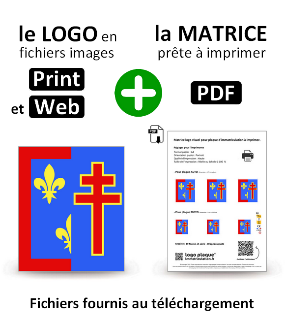 49 Maine-et-Loire - Drapeau Ajusté