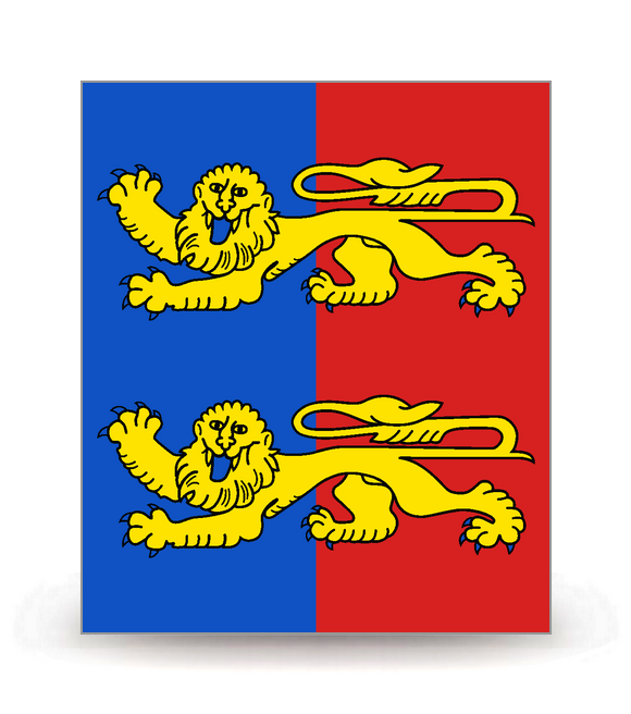 50 Manche - Drapeau Ajusté - Autocollant plaque immatriculation®