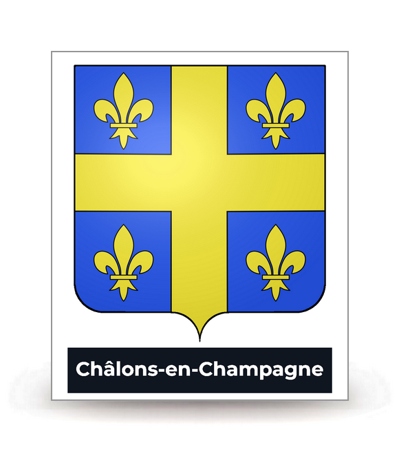 51 Châlons-en-Champagne - Blason - Autocollant plaque immatriculation®