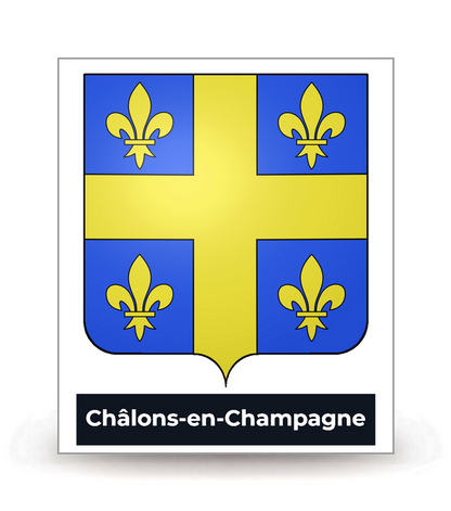 51 Châlons-en-Champagne - Blason - Autocollant plaque immatriculation®