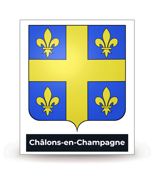 51 Châlons-en-Champagne - Blason - Autocollant plaque immatriculation®