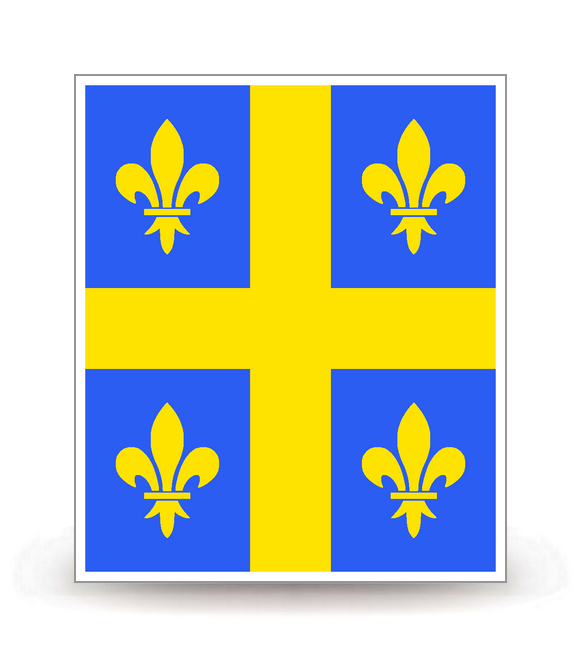 51 Châlons-en-Champagne - Drapeau Ajusté - Autocollant plaque immatriculation®