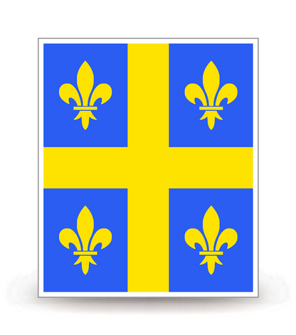 51 Châlons-en-Champagne - Drapeau Ajusté - Autocollant plaque immatriculation®