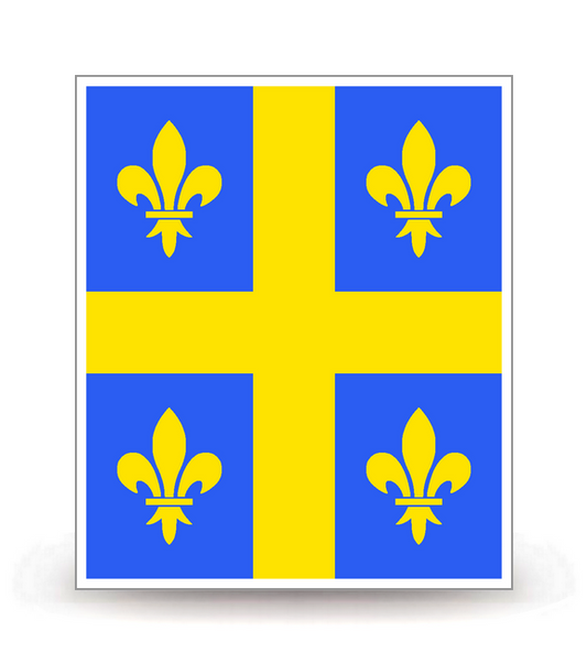 51 Châlons-en-Champagne - Drapeau Ajusté - Autocollant plaque immatriculation®