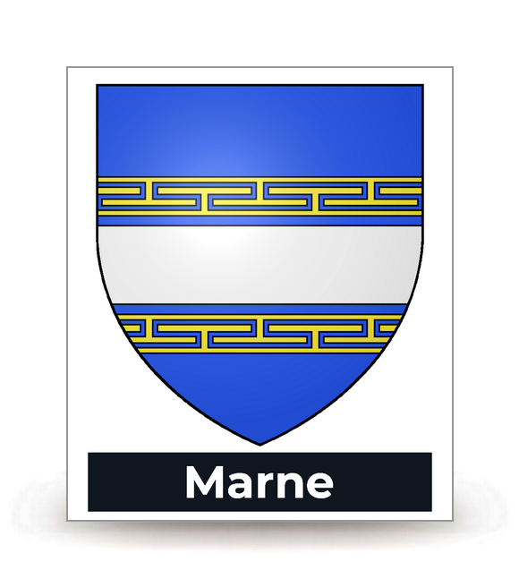 51 Marne - Blason - Autocollant plaque immatriculation®
