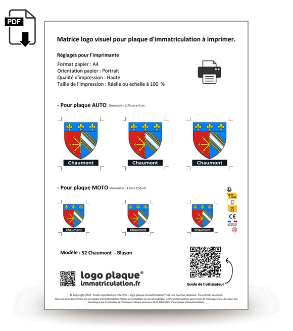 52 Chaumont  - Blason
