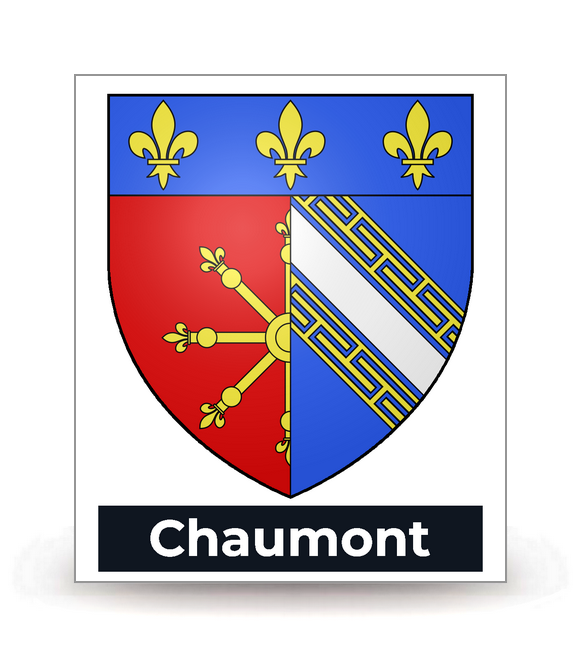52 Chaumont  - Blason - Autocollant plaque immatriculation®