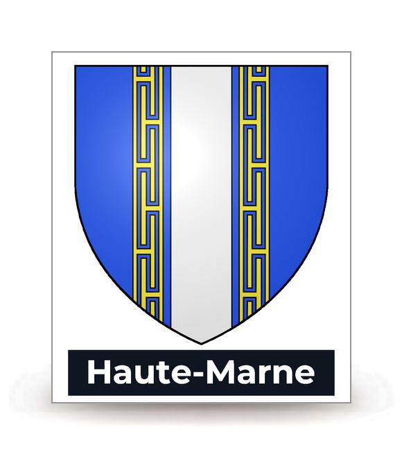 52 Haute-Marne - Blason - Autocollant plaque immatriculation®
