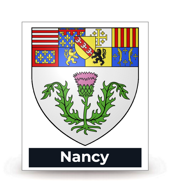 54 Nancy - Blason - Autocollant plaque immatriculation®