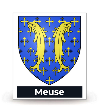 55 Meuse - Blason - Autocollant plaque immatriculation®