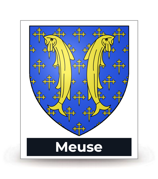 55 Meuse - Blason - Autocollant plaque immatriculation®