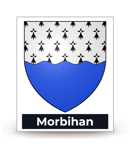 56 Morbihan - Blason - Autocollant plaque immatriculation®