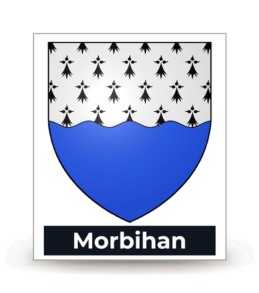 56 Morbihan - Blason - Autocollant plaque immatriculation®