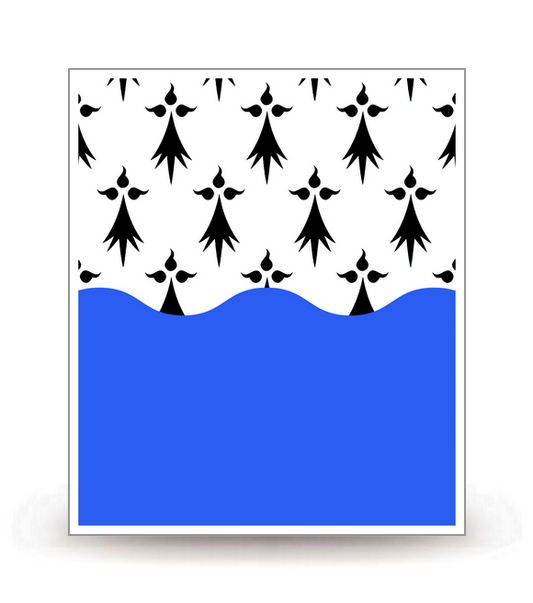 56 Morbihan - Drapeau Ajusté - Autocollant plaque immatriculation®