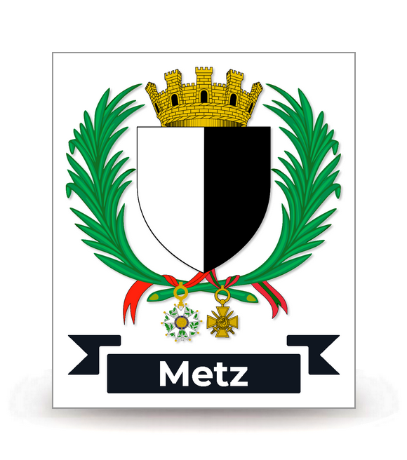 57 Metz - Armoiries II - Autocollant plaque immatriculation®