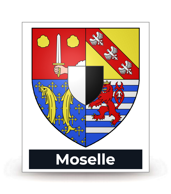 57 Moselle - Blason - Autocollant plaque immatriculation®