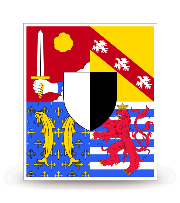 57 Moselle - Drapeau Ajusté - Autocollant plaque immatriculation®