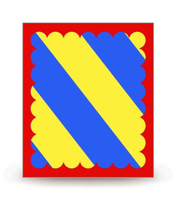 58 Nièvre - Drapeau Ajusté - Autocollant plaque immatriculation®