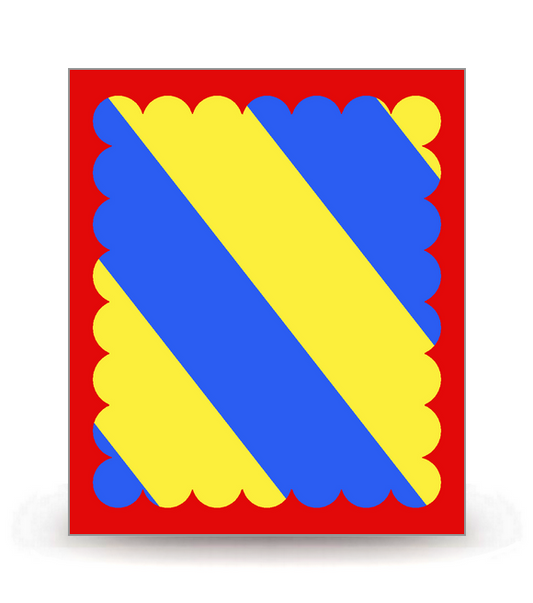 58 Nièvre - Drapeau Ajusté - Autocollant plaque immatriculation®