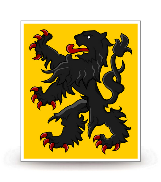 59 Flandre - Drapeau Ajusté - Autocollant plaque immatriculation®