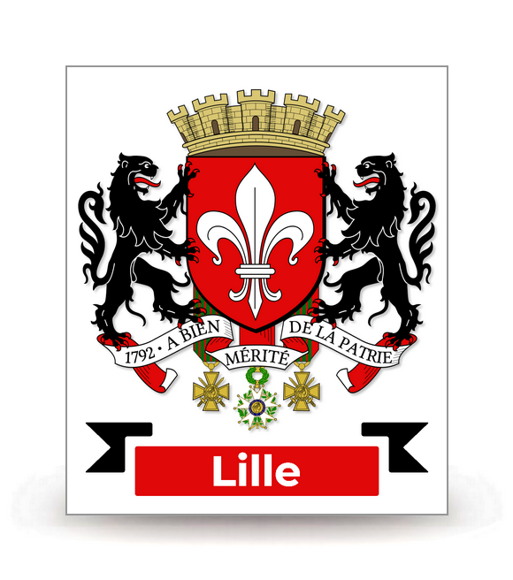 59 Lille - Armoiries - Autocollant plaque immatriculation®