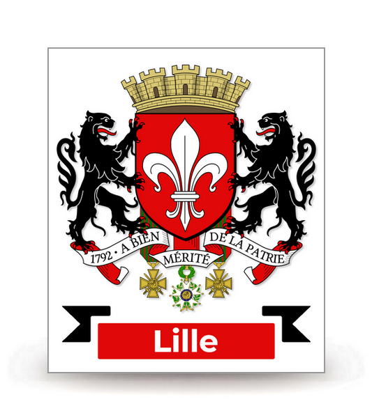 59 Lille - Armoiries - Autocollant plaque immatriculation®
