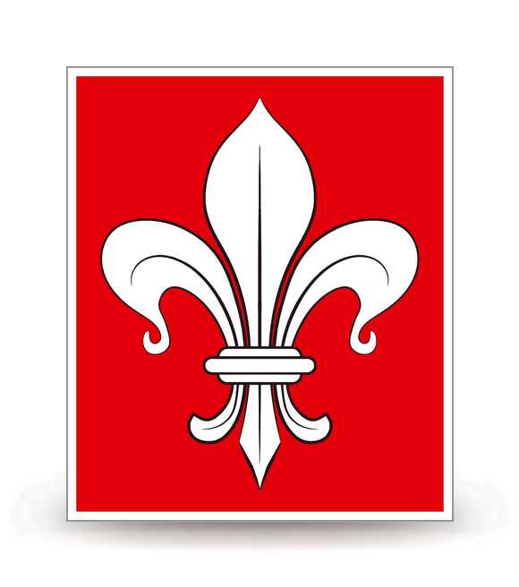 59 Lille - Drapeau Ajusté - Autocollant plaque immatriculation®