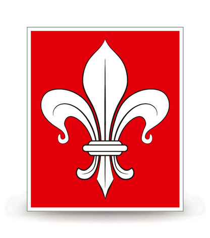 59 Lille - Drapeau Ajusté - Autocollant plaque immatriculation®