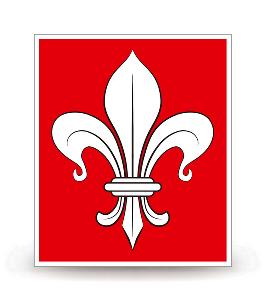 59 Lille - Drapeau Ajusté - Autocollant plaque immatriculation®