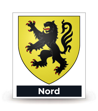 59 Nord - Blason - Autocollant plaque immatriculation®