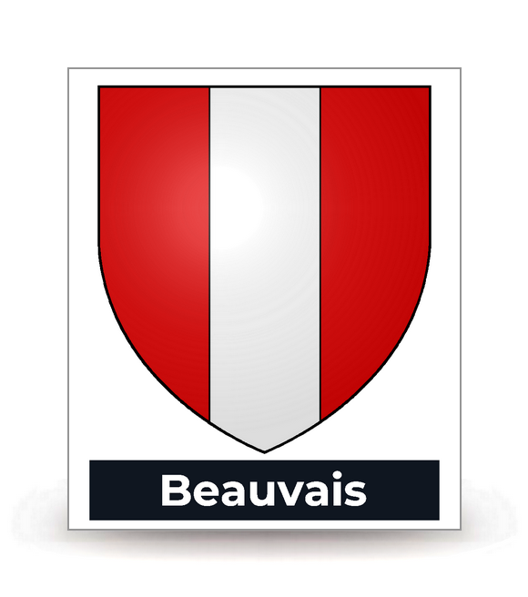 60 Beauvais - Blason - Autocollant plaque immatriculation®
