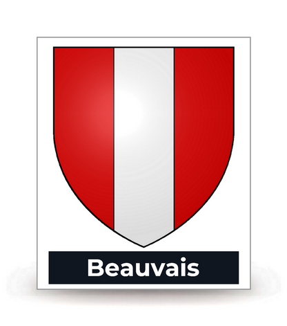 60 Beauvais - Blason - Autocollant plaque immatriculation®