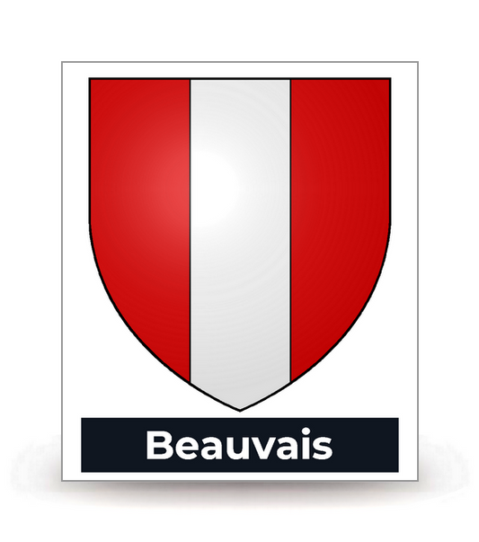 60 Beauvais - Blason - Autocollant plaque immatriculation®