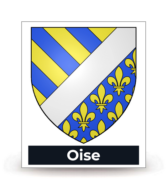 60 Oise - Blason - Autocollant plaque immatriculation®