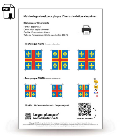 63 Clermont-Ferrand - Drapeau Ajusté