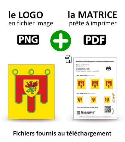 63 Puy-de-Dôme - Drapeau Ajusté