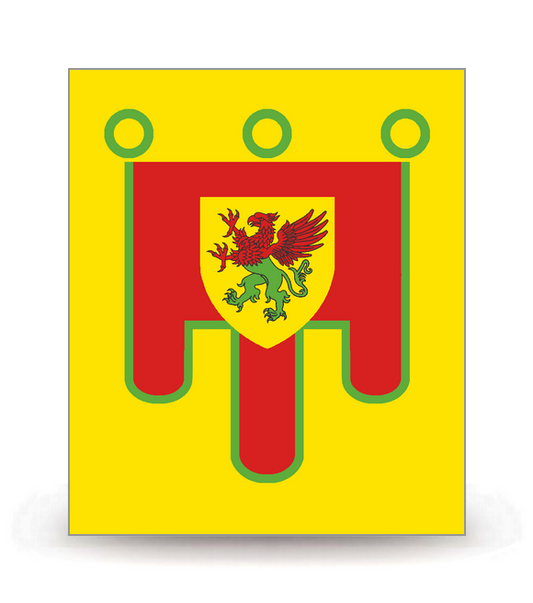 63 Puy-de-Dôme - Drapeau Ajusté - Autocollant plaque immatriculation®