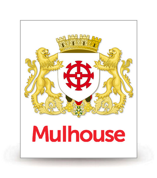 68 Mulhouse - Armoiries - Autocollant plaque immatriculation®