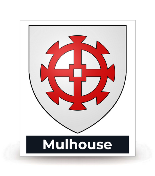 68 Mulhouse - Blason - Autocollant plaque immatriculation®