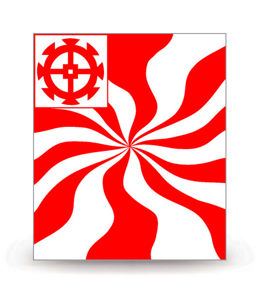 68 Mulhouse - Drapeau Ajuste - Autocollant plaque immatriculation®